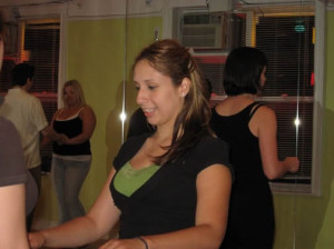 Girl dancing salsa in Brooklyn