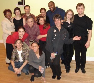 Adult dance lessons Brooklyn.  Hustle group class at our Midwood dance school.