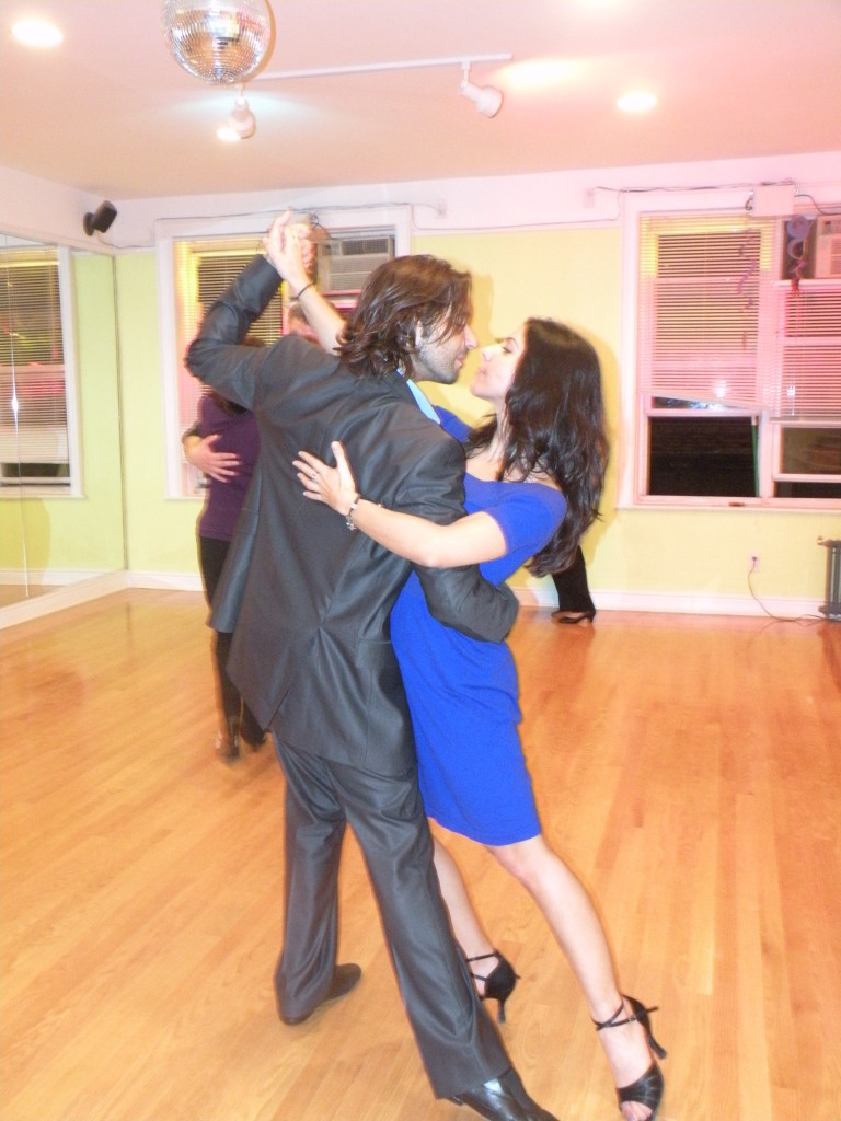 Hugo Patyn and Carolina Juarena tango dancing. Dance