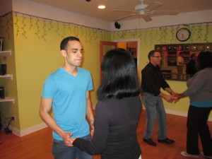 Manny and Fidan in Salsa class at Dance Fever.