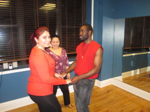 Salsa students during Private salsa instuction.