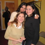 Carolina, Anna and Noelia during tango lesson.