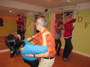 Dance studios in Brooklyn during salsa lesson